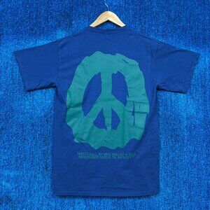 Macadelic by Mac Miller Peace Sign Art Trippy Hip Hop Tee M